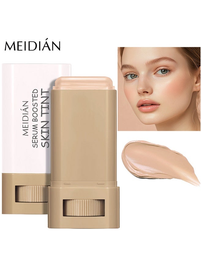 ميديان مصل صبغة البشرة المعززة عصا كريم الأساس المصل الملون الملون ، عصا كونتور قابلة للبناء متوسطة إلى كاملة التغطية لمكياج الوجه #04 - Image 1