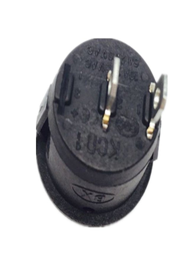 Lsgoodcare 30PCS Round Type Switch Black AC 6A 250V 10A 125V 2 Pin ON/Off I/O SPST Snap in Mini Boat Rocker Switch with 30Pcs Waterproof Cap (Black) - Image 3