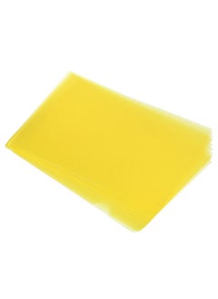 L Type Folders 12 Pack A5 Plastic Clear Document Folder File Jacket Sleeves Project Pockets Yellow