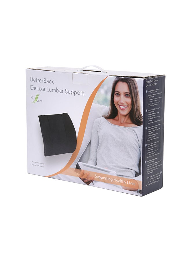 Jobri - Deluxe Visco Lumbar Support- Black- Bb6006 - Image 1