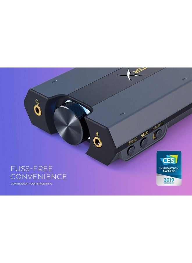 Creative Creative Sound BlasterX G6 Hi-Res 130dB 32bit/384kHz Gaming DAC,External USB Sound Card with Xamp Headphone Amp,Dolby Digital,7.1 Virtual Surround Sound,Speaker Control for PS4,Xbox One,Nintendo  - Image 2