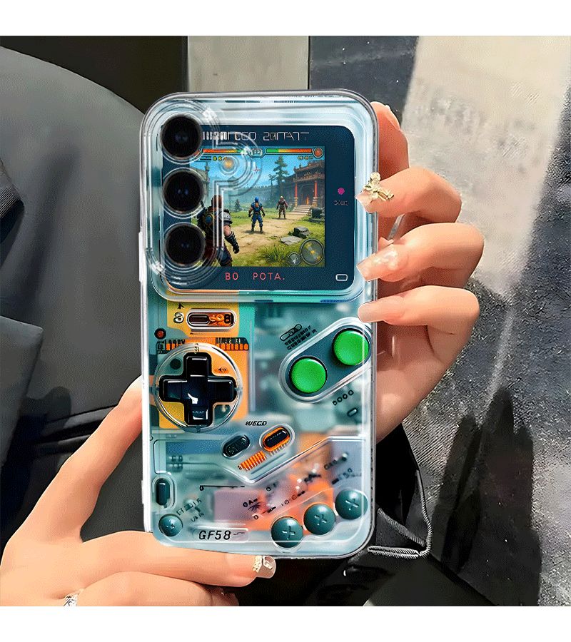 Phone Case For Samsung Galaxy S24 Mixed Color 1 Cartoon Vintage Game Console Transparent - Image 1