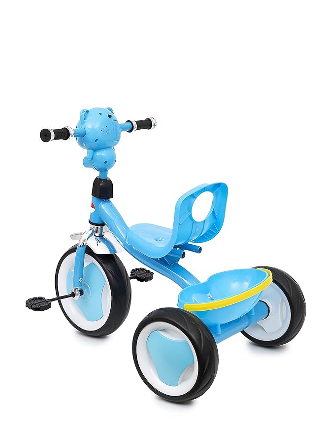 BABY PLUS Infans Kids Tricycle Rider With Adjustable Seat Storage Basket Premium Quiet Wheels Non Slip Handle For Baby Boy - Image 5