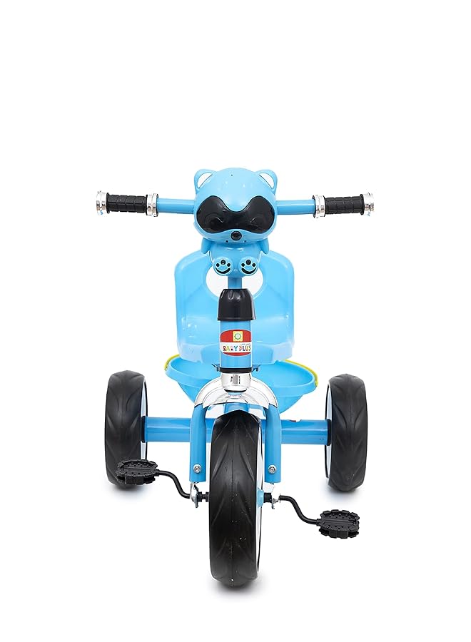 BABY PLUS Infans Kids Tricycle Rider With Adjustable Seat Storage Basket Premium Quiet Wheels Non Slip Handle For Baby Boy - Image 4