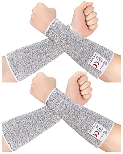Evridwear Arm Protectors for Thin Skin and Bruising Cut Resistant Arm Sleeves Arm Guards Protective Sleeves for Men Women, 2 Pairs without Thumb Hole L/XL - Image 1