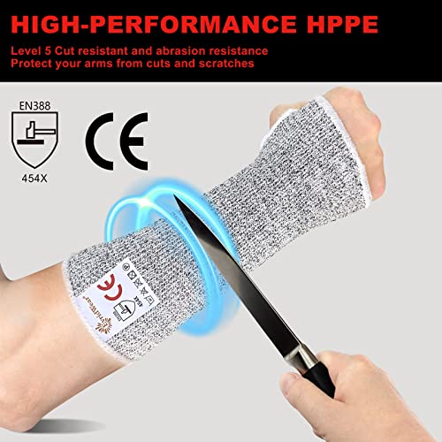 Evridwear Arm Protectors for Thin Skin and Bruising Cut Resistant Arm Sleeves Arm Guards Protective Sleeves for Men Women, 2 Pairs without Thumb Hole L/XL - Image 2