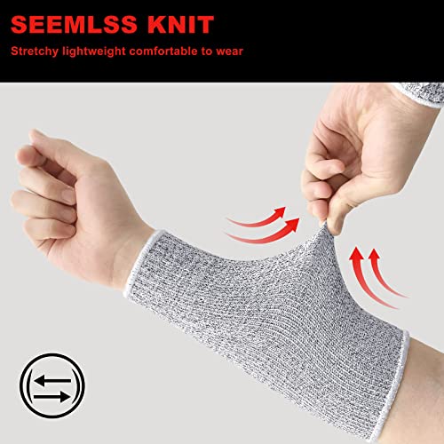Evridwear Arm Protectors for Thin Skin and Bruising Cut Resistant Arm Sleeves Arm Guards Protective Sleeves for Men Women, 2 Pairs without Thumb Hole L/XL - Image 4