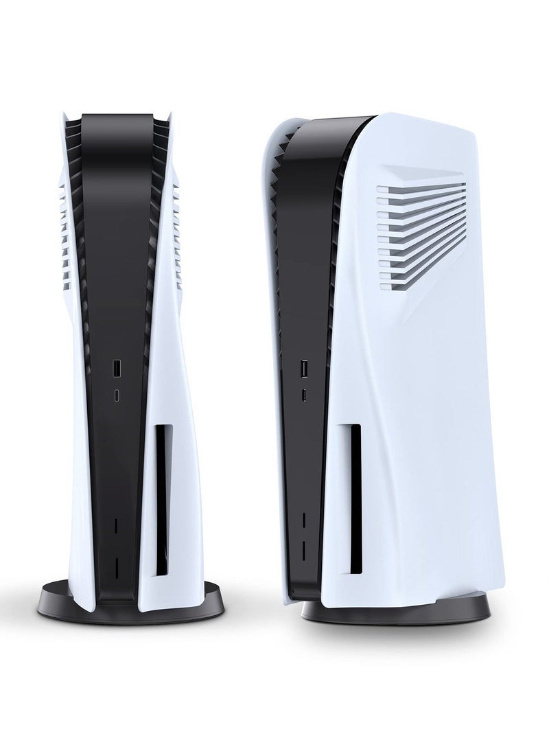 Y&D غلاف بديل لإصدار قرص PS5، غطاء حماية مضاد للخدش والغبار مع فتحات تبريد لإصدار Playstation 5 باللون الأبيض - Image 1