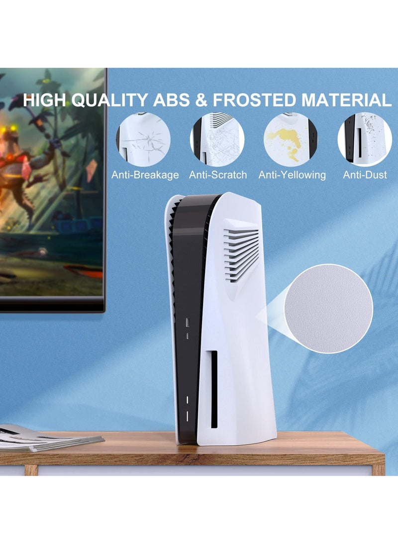 Y&D غلاف بديل لإصدار قرص PS5، غطاء حماية مضاد للخدش والغبار مع فتحات تبريد لإصدار Playstation 5 باللون الأبيض - Image 4