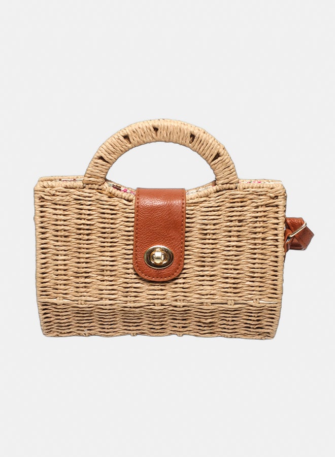 Glitter Women Beach\Summer Bag - Camel - Image 1