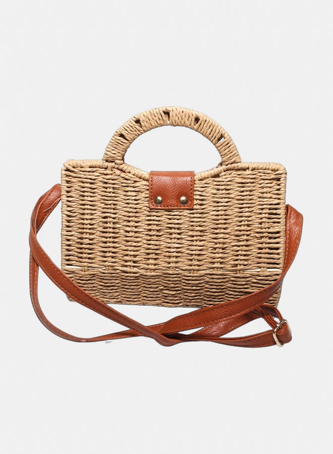 Glitter Women Beach\Summer Bag - Camel - Image 3