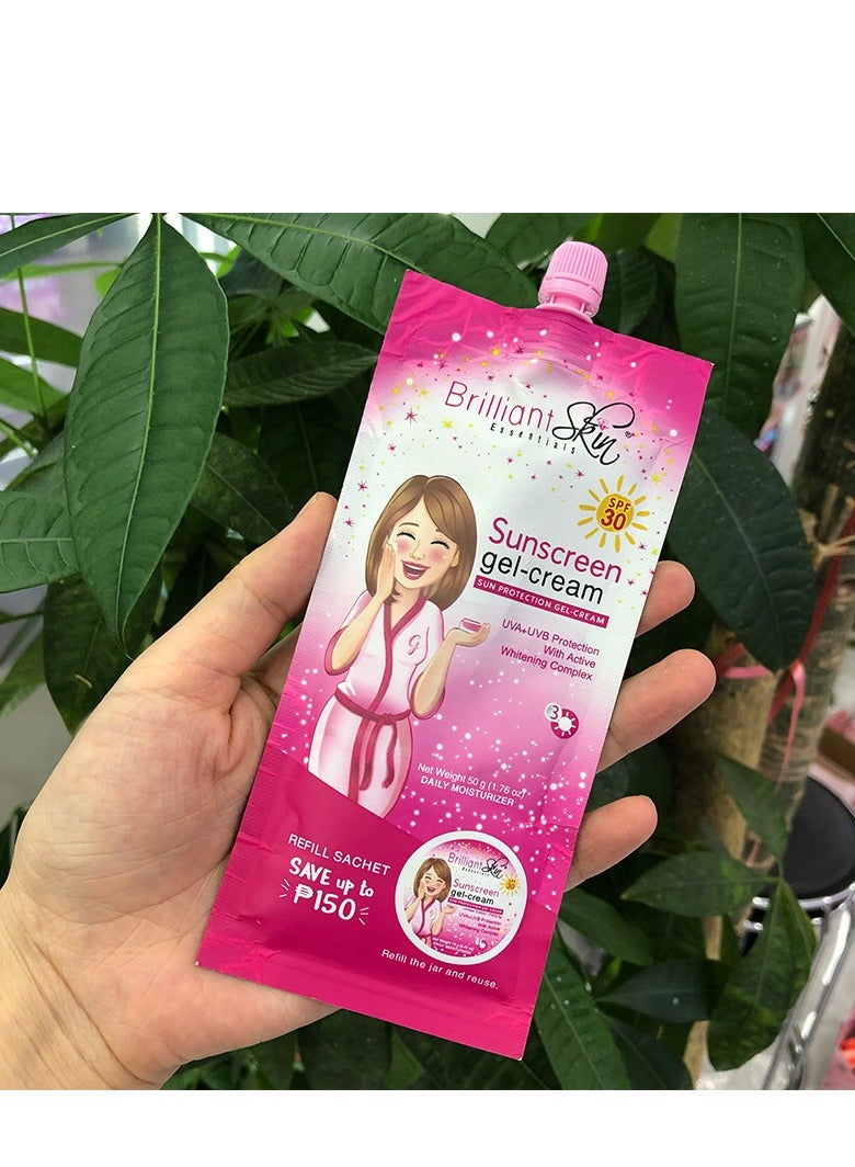 BrightSign 12PCS Sunscreen Gel Cream SPF30   Lightweight, Breathable & Fast-Absorbing, Daily UV Protection, Moisturizing & Non-Greasy - Image 4