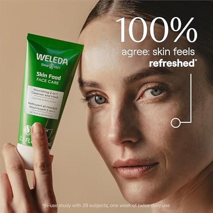 Weleda Skin Food Face Care Nourishing Oil-to-Milk Cleanser, 2.5 Fluid Ounce, Plant Rich Cleanser with Sunflower Seed Oil, Chamomile Extract and Pansy - Image 4