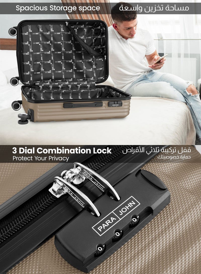 بارا جون حقيبة سفر بعجلات كبيرة مقاس  بوصة من مادة  خفيفة الوزن صلبة - Image 3
