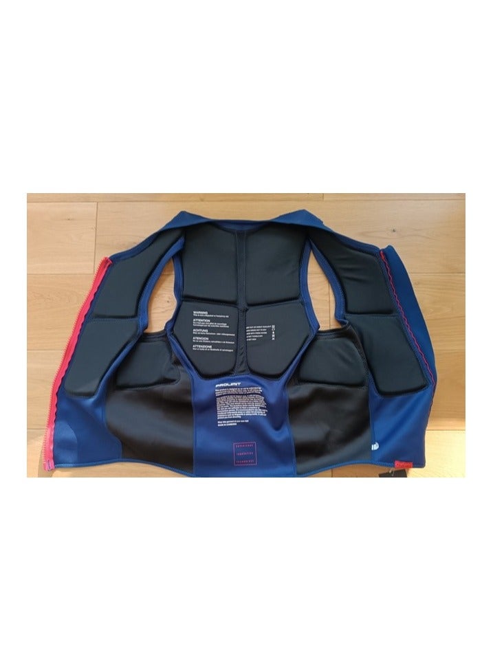 Prolimit Slider Vest PL - Half Padded FZ | Blue | Premium Performance Water Sports Life Vest for Men & Women | Comfortable, Durable, Adjustable Fit for Wakeboarding, Waterskiing & More - Image 4