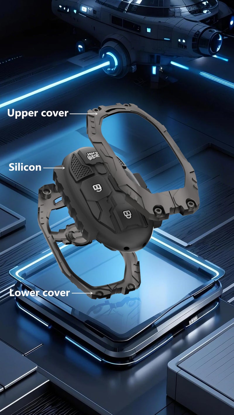 TALKMOON Key Fob Cover for Hyundai 5 Buttons Key Case,Heavy Key Shell Protector Accessories for 2024 2023 Hyundai Ioniq 6 Grandeur GN7 KONA Elanrtra Sonata Key Fob (Model-A-Black) - Image 5