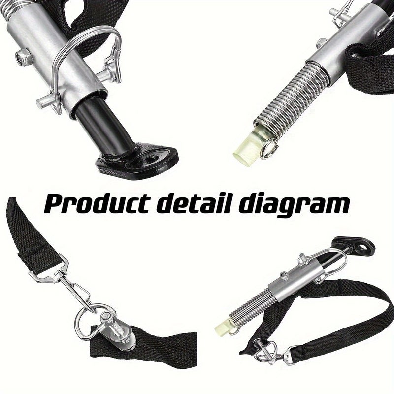 Silvery Bike Semi Trailer Connector Utility Vehicle Towing Kit Bicycle Accessory - Image 3