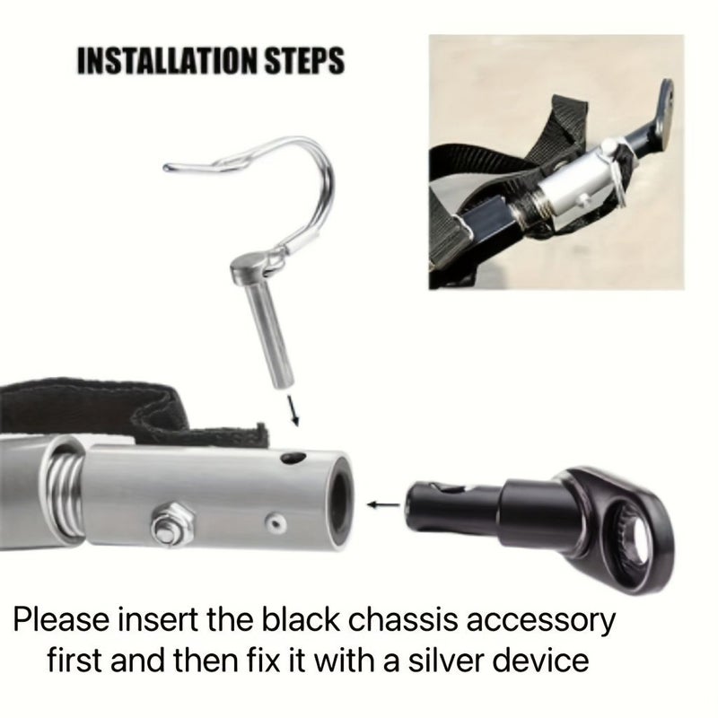 Silvery Bike Semi Trailer Connector Utility Vehicle Towing Kit Bicycle Accessory - Image 5