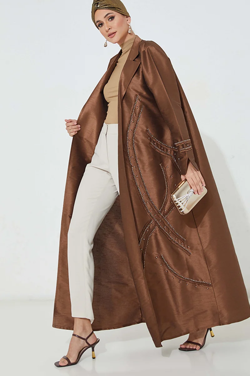 Moistreet  Embellished Flared Sleeve Abaya for Women | Best Price UAE
