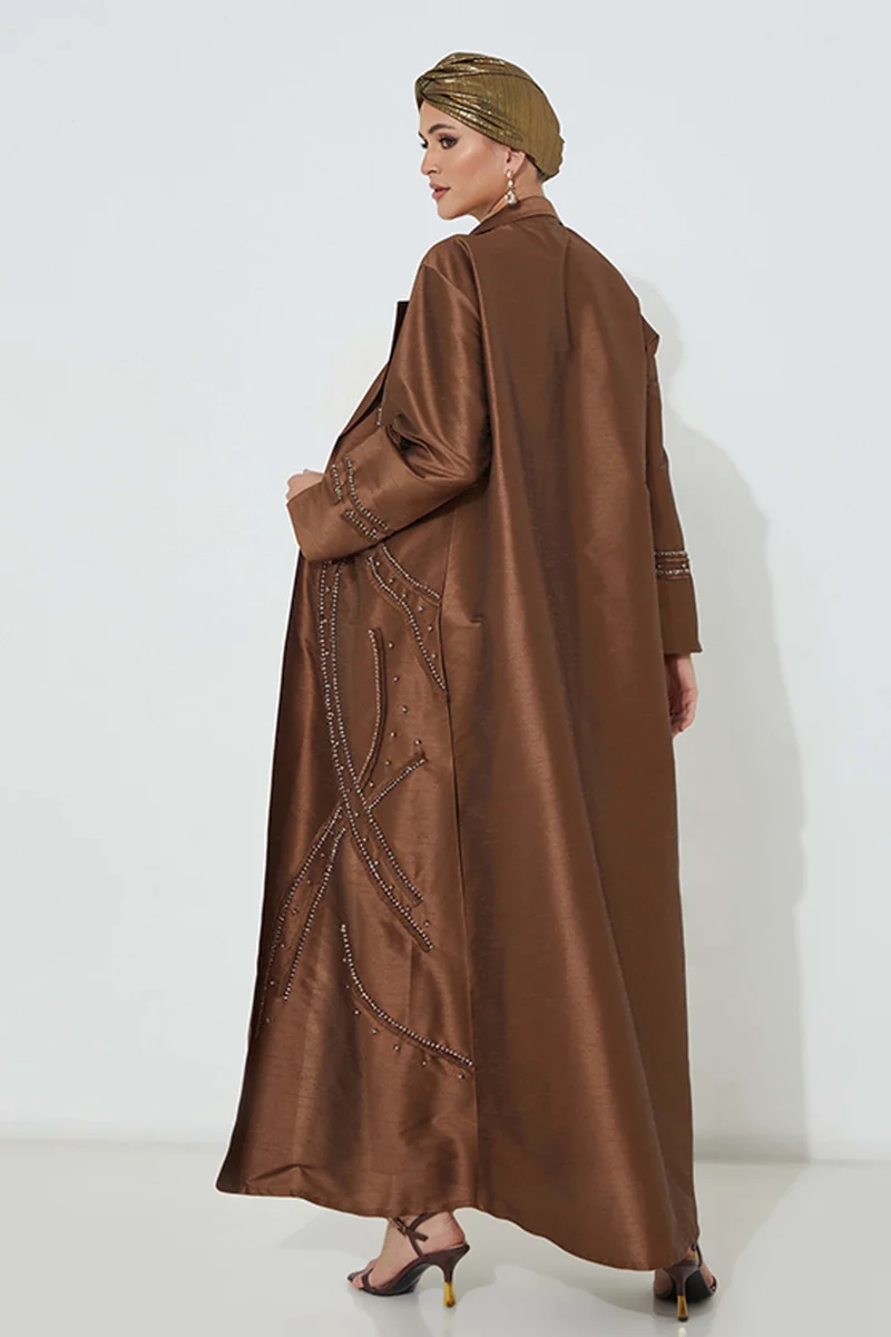 Moistreet Embellished Flared Sleeve Abaya