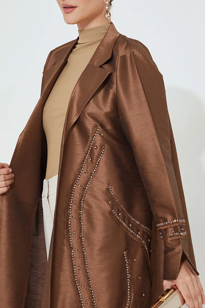 Moistreet  Embellished Flared Sleeve Abaya for Women | Best Price UAE