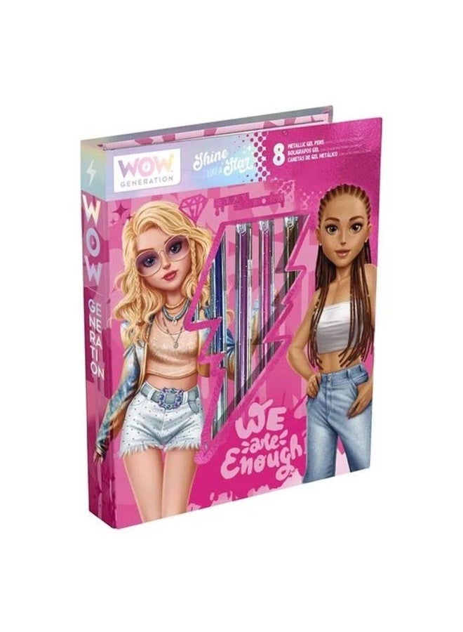 WOW Generation Shine Like A Star Coloring Notebook With 8 Metallic Gel Pens - Image 1