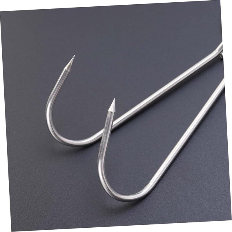 10Pcs Stainless Steel Meat Hanging Hooks for BBQ Grill Cooking and Drying - Image 4