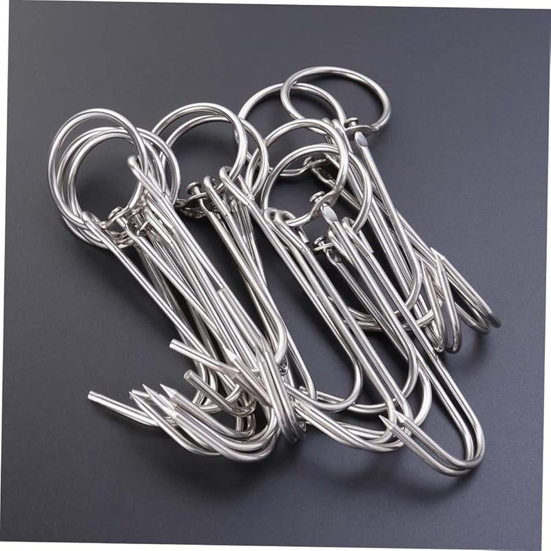 10Pcs Stainless Steel Meat Hanging Hooks for BBQ Grill Cooking and Drying - Image 3