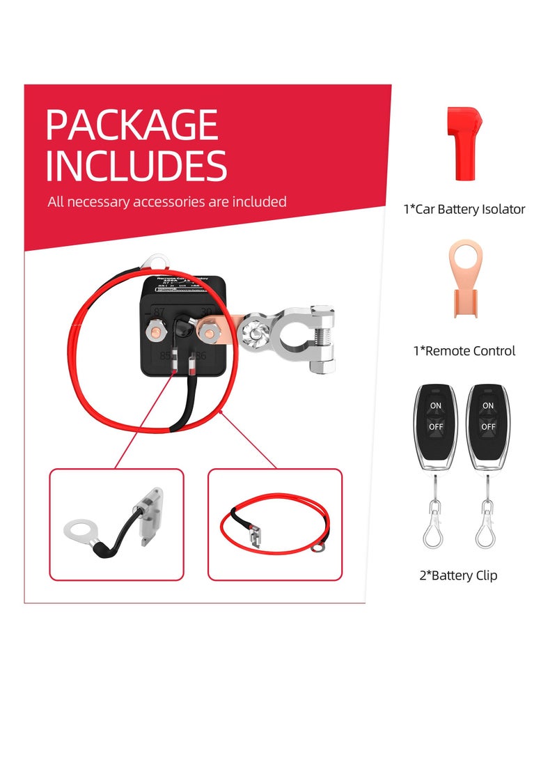 AROAQ Portable Remote Battery Disconnect Switch Upgraded Battery Disconnect Switch Anti Theft - Image 4