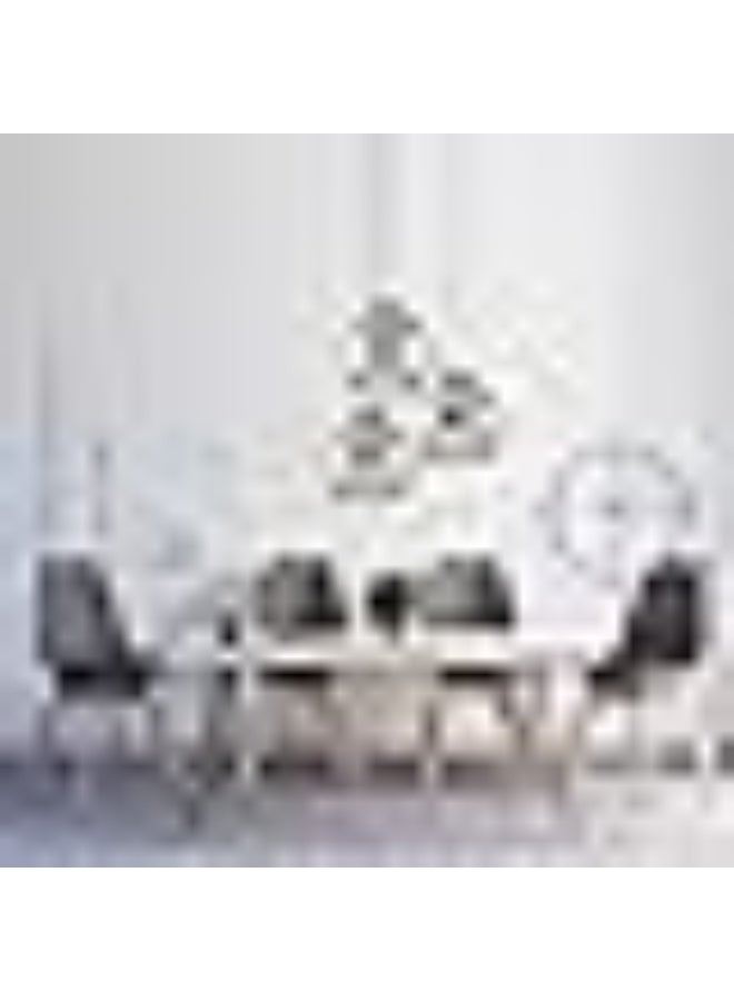 Semi-painted glass pendant lamp, ceiling hanging lamp with a simple modern design, chandelier for kitchen, dining room and bedroom (silver, 15 cm and 1 meter long cable) - Image 5