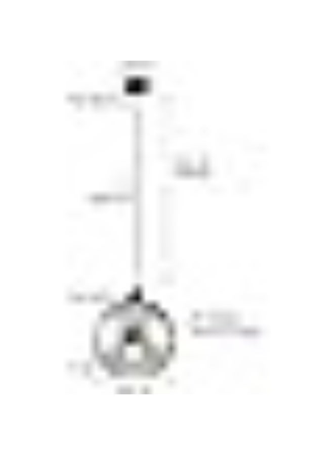 Semi-painted glass pendant lamp, ceiling hanging lamp with a simple modern design, chandelier for kitchen, dining room and bedroom (silver, 15 cm and 1 meter long cable) - Image 2