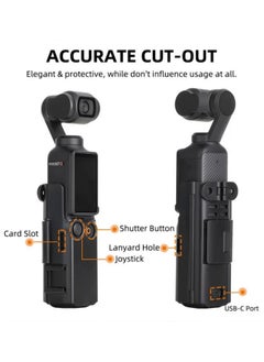 Generic For DJI Osmo Pocket 3 Expansion Adapter Frame Protective Case Cold Shoe Brackets Handle Housing Shell Cover with Foldable Two Claw Interface for Microphones Fill Lights Grip  - Image 4