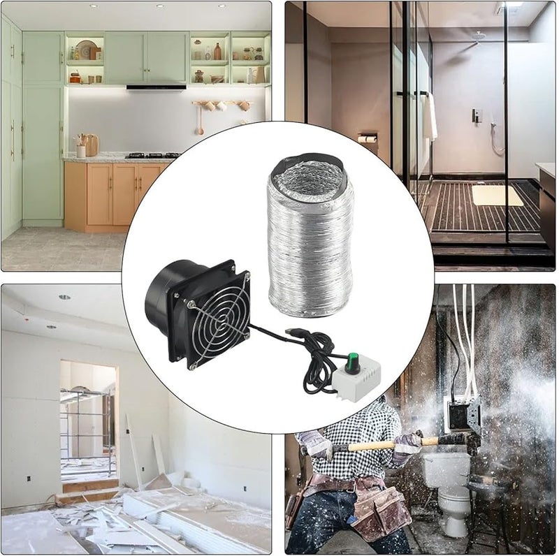 Adjustable Speed Fume Extractor Fan With 3 Meter Duct For Soldering Welding Kitchen Ventilation - Image 5