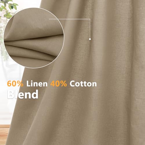 NSGZ Linen Fabric by The Yard, 61 Inch Wide Natural Blend Cloth, 60% Linen 40% Cotton Fabric for Sewing, Embroidery, Needlework and Tablecloths (Natural, 1 Yard) - Image 4