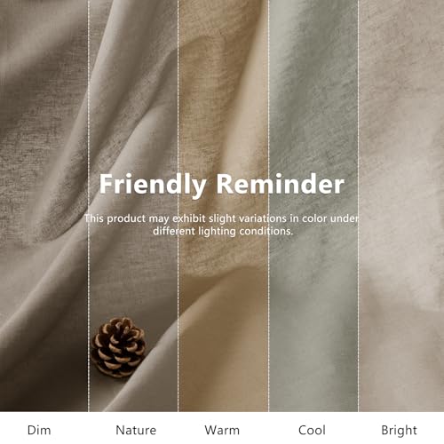 NSGZ Linen Fabric by The Yard, 61 Inch Wide Natural Blend Cloth, 60% Linen 40% Cotton Fabric for Sewing, Embroidery, Needlework and Tablecloths (Natural, 1 Yard) - Image 5