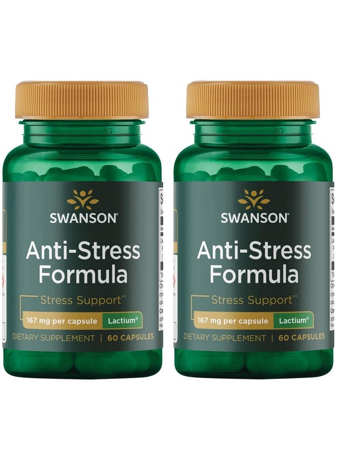 Swanson Women's Anti-Stress Formula (Lactium) - Helps Counter Stress, Promotes Relaxation and Sleep Support - (60 Capsules, 167mg) 1 Pack (2 Pack) - Image 1