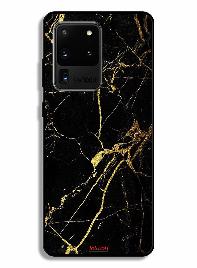 Tolwak Samsung Galaxy S20 Ultra Protective Case Cover Crack Marble - Image 1
