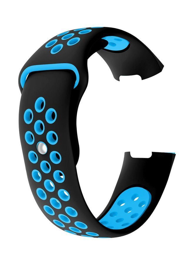 NIBEMINENT Replacement Band For Fitbit Charge 3 Blue/Black - Image 1