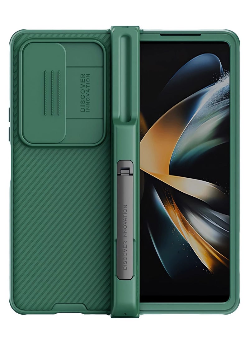 Nillkin - Case Suitable for Samsung Galaxy Z Fold4 with S Pen Holder and Hinge Protector with Hidden Kickstand and Lens Slider Slim Cover - Image 1