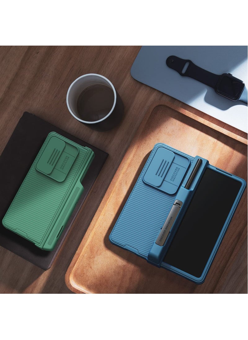 Nillkin - Case Suitable for Samsung Galaxy Z Fold4 with S Pen Holder and Hinge Protector with Hidden Kickstand and Lens Slider Slim Cover - Image 1
