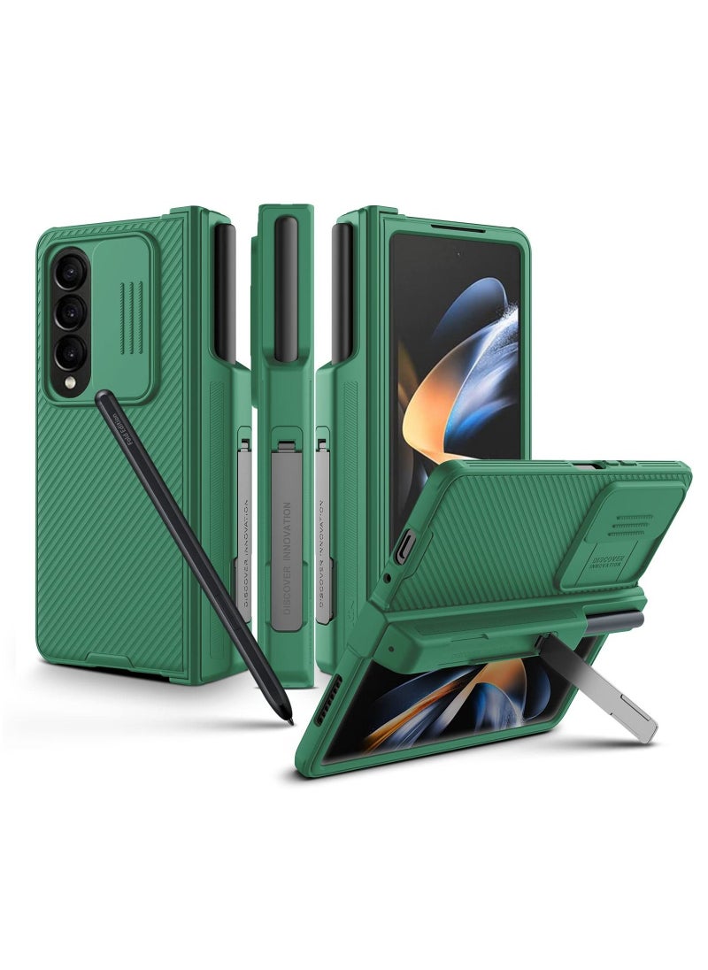 Nillkin - Case Suitable for Samsung Galaxy Z Fold4 with S Pen Holder and Hinge Protector with Hidden Kickstand and Lens Slider Slim Cover - Image 1