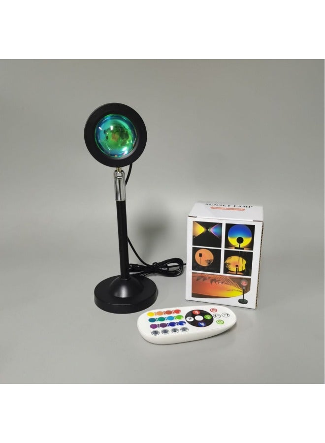 Miniature Rgb Sunset Atmosphere Light Photography Ambient Light Projection Lamp Decorative Lighting-Power Supply:With 6-color Film Bag-Light Color:Desktop Split  - Image 2