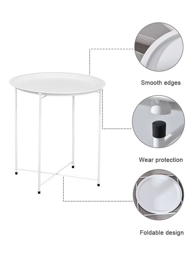Generic Modern Nordic Folding Coffee Table, Simple Sofa Coffee Table, Creative Mini Round Table  - Image 3