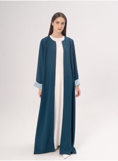 Hadiyath Al Madinah Teal Oasis Open Abaya - HM  - Image 1