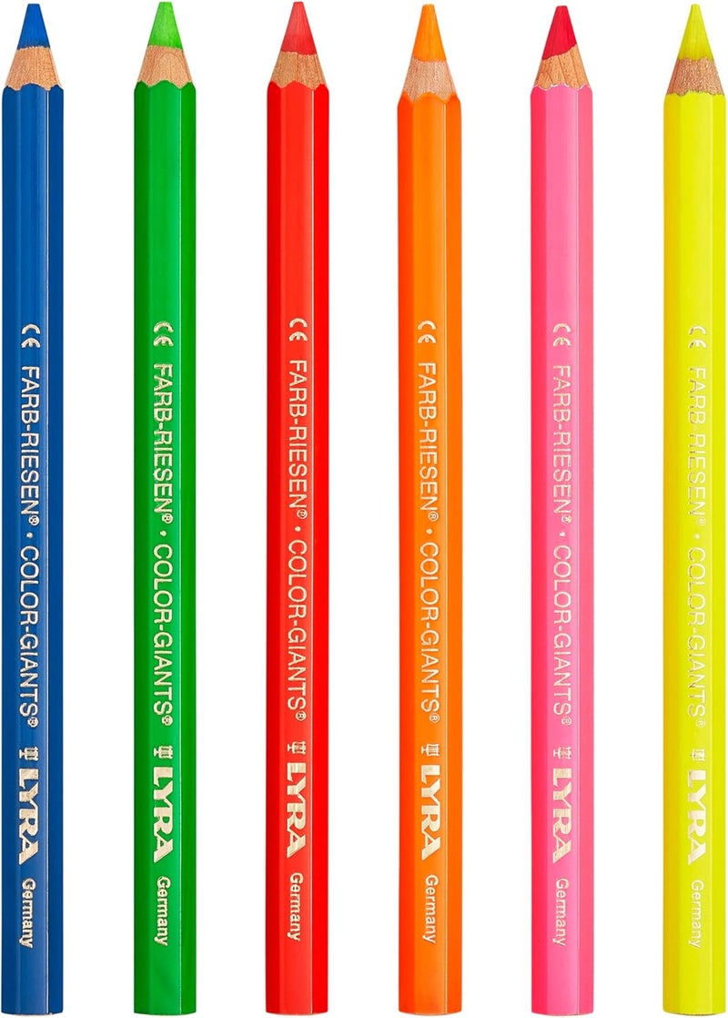 LYRA Color Giants Neon Colored Pencils, Assorted Colors, 6 Count - Image 2