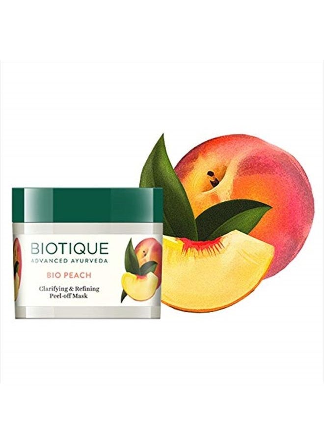Biotique Bio Peach Clarifying and Refining Peel-Off Mask For Oily and Acne Prone Skin, 50 gm  - Image 2
