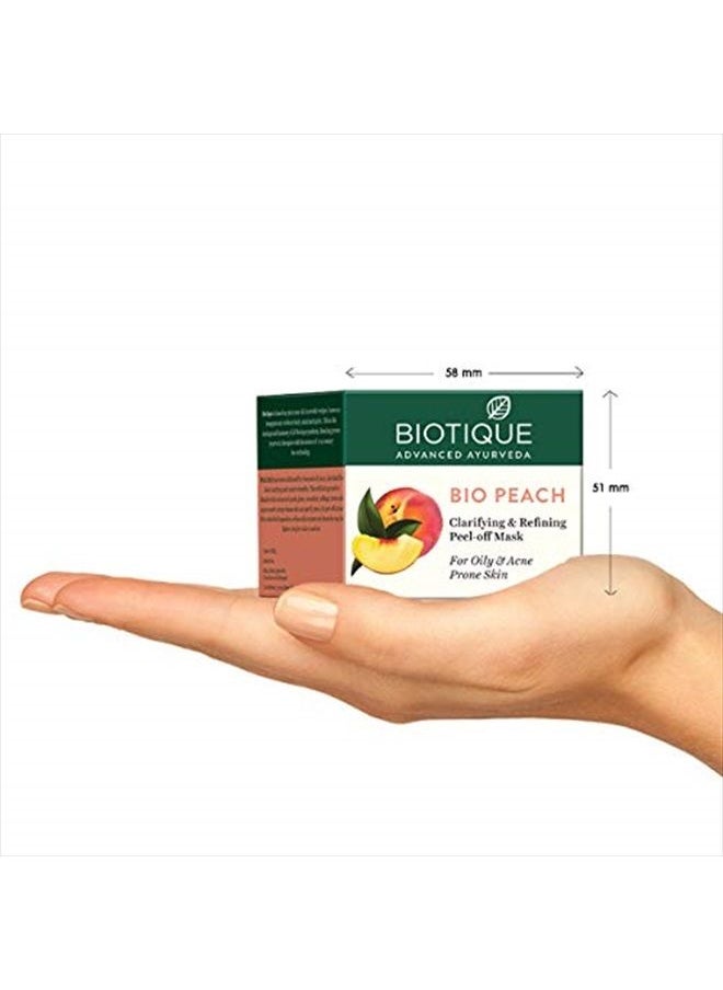 Biotique Bio Peach Clarifying and Refining Peel-Off Mask For Oily and Acne Prone Skin, 50 gm  - Image 3