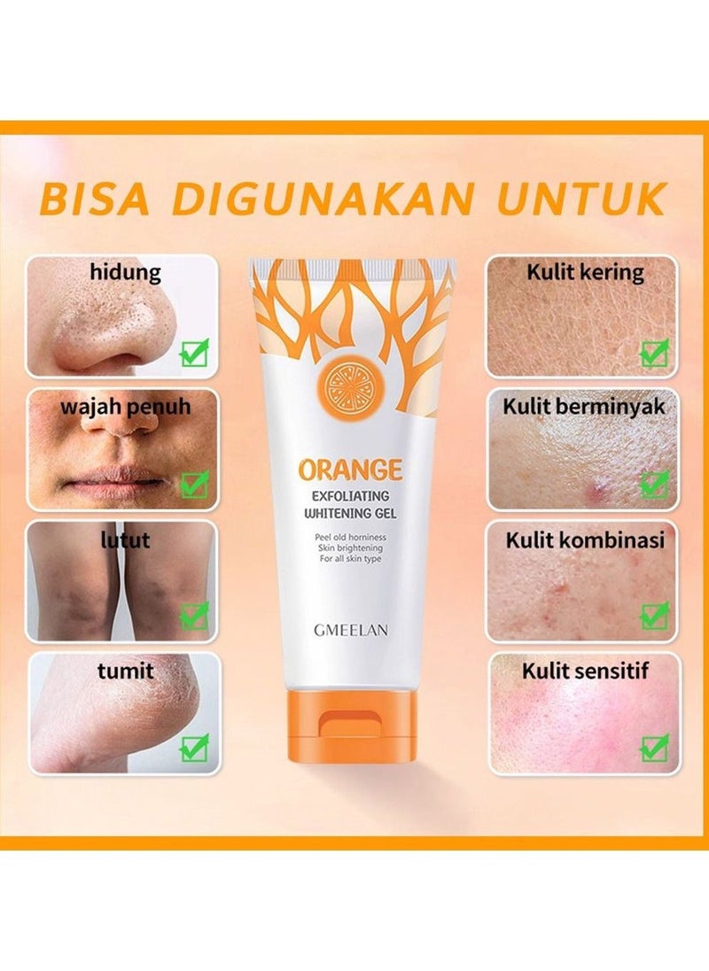 GMEELAN Gmeelan Orange Exfoliating Whitening Gel, Orange Exfoliating Gel Scrub, Exfoliating Whitening Gel, Orange Whitening Exfoliating Cream  - Image 3