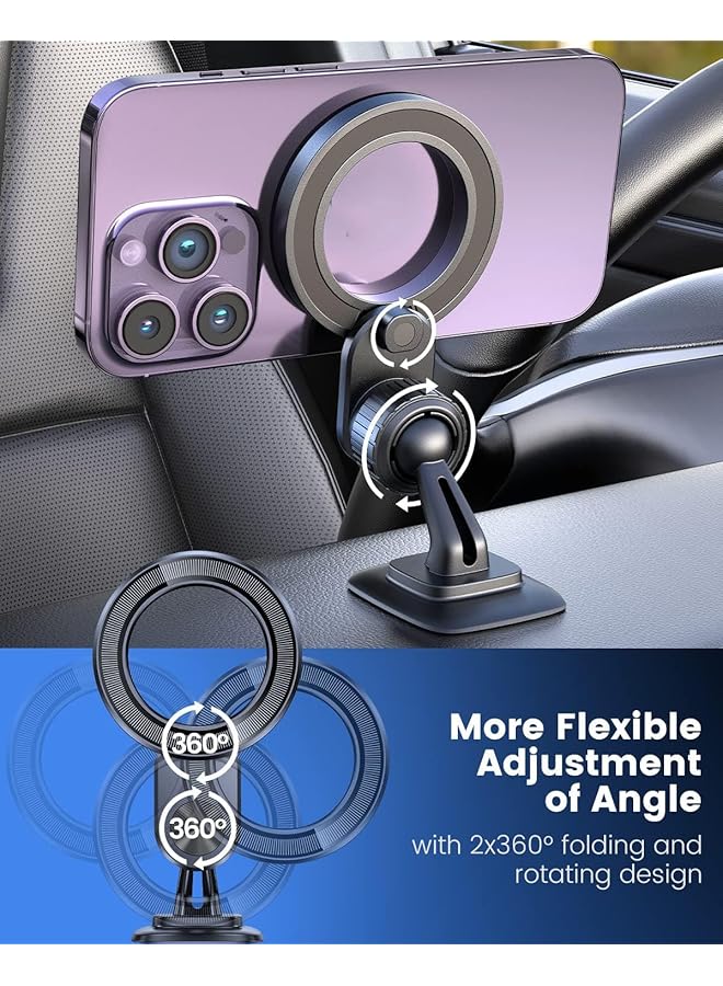 X spring Spring Magnetic Phone Holder, Car Dashboard Mount For Stable Viewing, Flexible Gooseneck With Powerful Magnet, Compatible With Various Phone Cases - Image 4