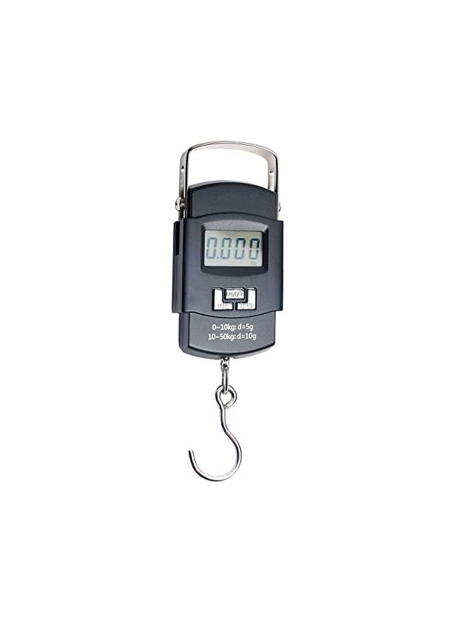 PROMASS Portable Handheld Travel Luggage Electronic Scale, Digital LCD Hanging Suitcase Weighting Scale 110lbs with Tare Backlight Function Gift For Traveler, Silver, Fishing - Small  - Image 1